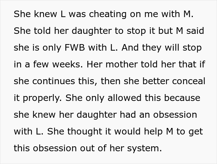 Text excerpt discussing a mom pushing daughter to not ruin friendship over a boy after a best friend's betrayal.