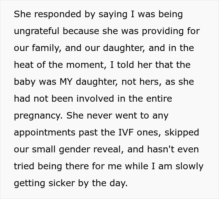 Pregnant partner worries about feeling alone as wife's career glow-up leads to growing marriage trouble and lack of support.