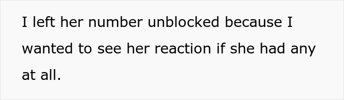 Text about leaving phone number unblocked to see reaction