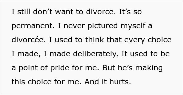 Text excerpt showing a woman expressing pain over her husband&rsquo;s decision, hinting at conflict beyond mustard dislike.