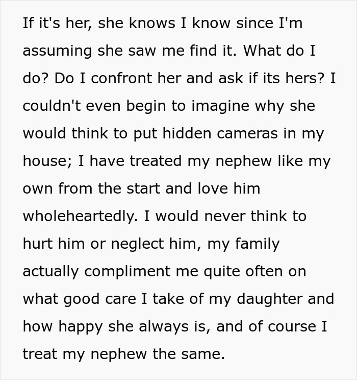 Woman Finds A Hidden Camera In Her Own Home, Suspects SIL Doesn't Trust Her