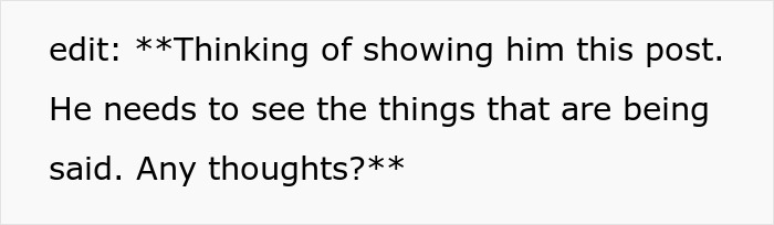 Text post discussing a mom sharing her husband is awesome to her but a jerk to their kids, seeking thoughts.