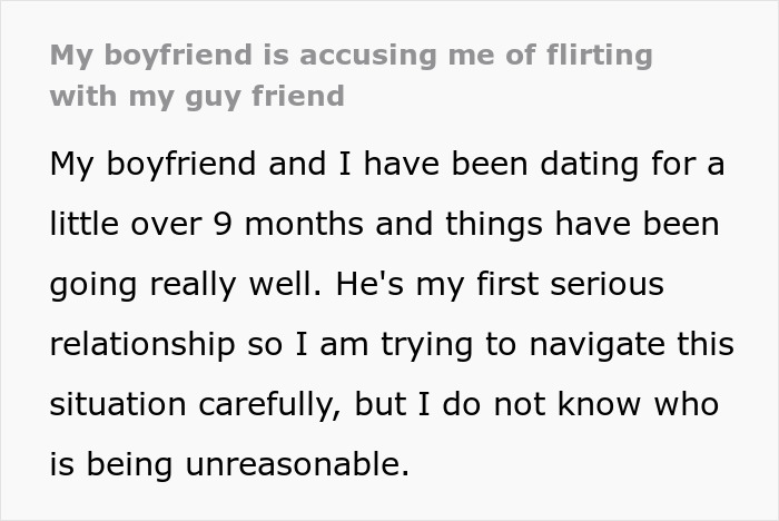 Text excerpt showing girlfriend confused after boyfriend finds her connection with male best friend problematic in a relationship context.