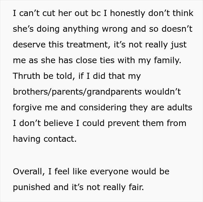 Text discussing how a woman feels about her boyfriend’s female friend having close ties with his family. Text discussing how a woman feels about her boyfriend’s female friend having close ties with his family.