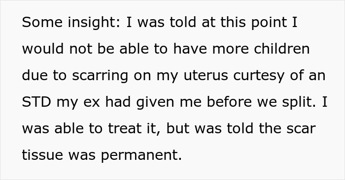 Text about woman sharing a crazy story involving her mom with unexpected medical and relationship struggles.