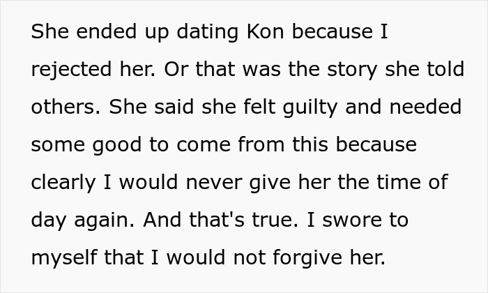 Text excerpt about a woman facing karma after cheating with her sister's baby daddy and asking for sympathy when he cheats on her.