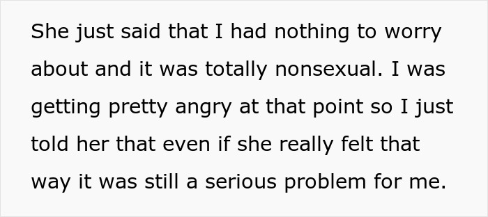 Text excerpt discussing a serious problem and feelings of anger over a nonsexual concern in a personal relationship.