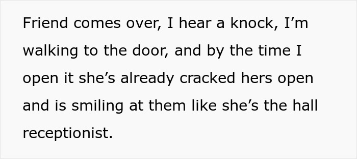 Woman Plays Concierge With Neighbor&rsquo;s Guests, Acts Offended As He Politely Asks Her To Stop