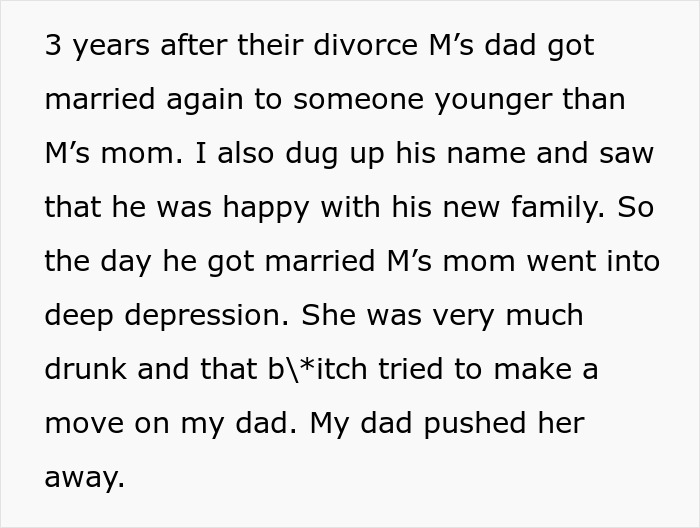 Text excerpt describing a mom pushing her daughter to not ruin her friendship over a stupid boy after betrayal.