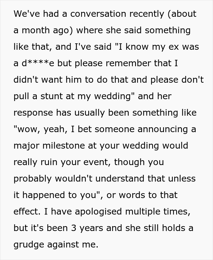 Woman worries sister will sabotage wedding due to past incident, considering uninviting her to avoid drama.