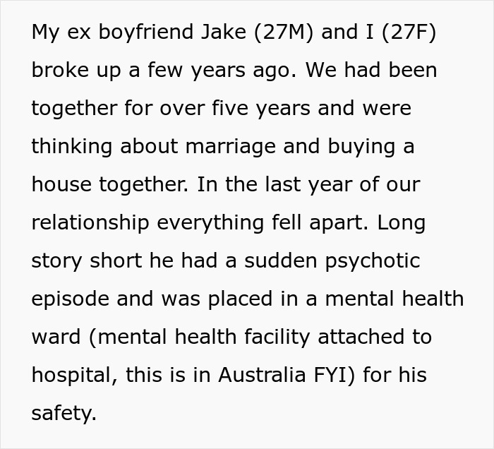 Text excerpt from a story about unstable ex and SIL feeding info, leading to a pregnant woman cutting off contact for safety.