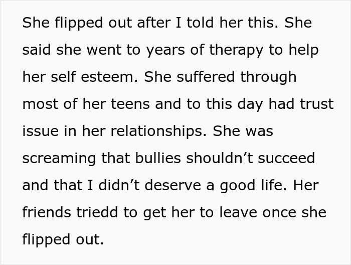 Text about a school bully struggling with self-esteem, therapy, and trust issues in relationships after bullying experiences. Text about a school bully struggling with self-esteem, therapy, and trust issues in relationships after bullying experiences.