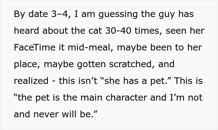 Text excerpt about dating challenges when a cat becomes the main focus instead of romantic interests in K-Drama romance.