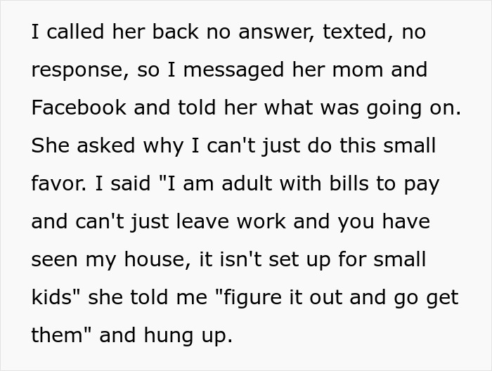Single mom expects friend to drop work and babysit autistic kid without compensation or prep at her house.