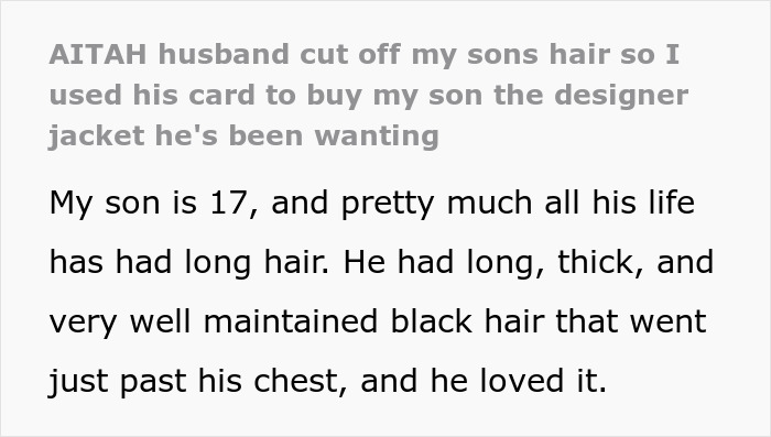 Mean Guy Punishes Teen Stepson By Cutting His Long Hair, Wife "Punishes" His Credit Card In Return