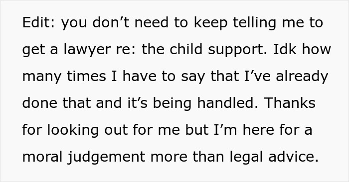 Dad Hits Pause On 10YO To Focus On New Baby, Expects Ex To Drop Child Support And Go Along With It