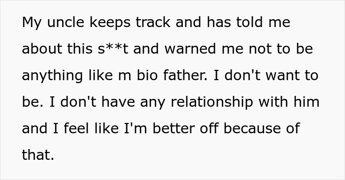 Text excerpt revealing tension between pregnant woman and ex&rsquo;s teen son over raising baby and strained family relationship.