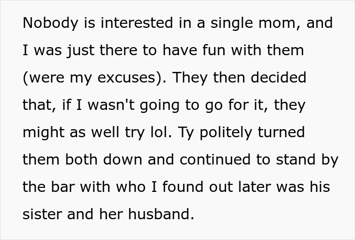 Text excerpt from a woman sharing a crazy story about her mom that sounds like a soap opera.