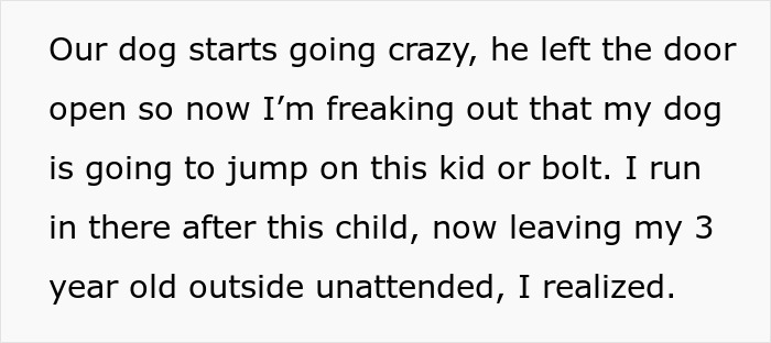 Text about 3YO toddler escaping home and running inside neighbor&rsquo;s house, woman shocked mom allows toddler outside unattended.