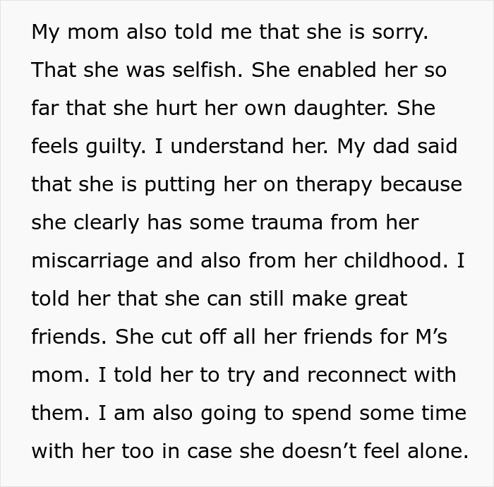 Text excerpt discussing a mom pushing daughter not to ruin her friendship over a boy after best friend&rsquo;s betrayal.