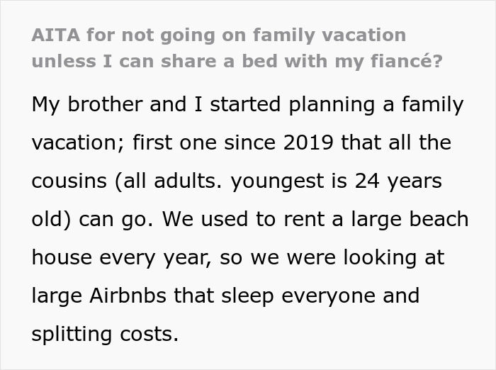 Mulher enfrenta dilema depois que a mãe controla o arranjo de dormir com a futura esposa no planejamento das férias em família.