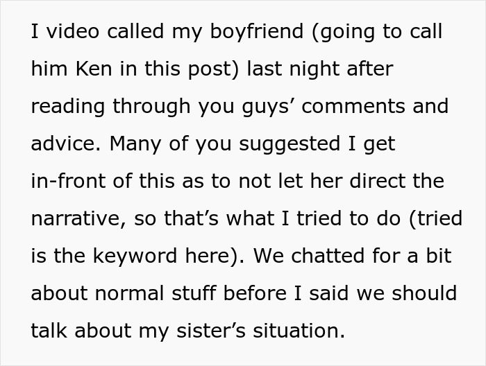 Text excerpt discussing a woman accused of sleeping with sister&rsquo;s fianc&eacute; and family&rsquo;s refusal to change opinion.