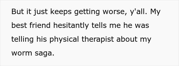 Text on screen about a woman&rsquo;s experience with a senior cat that leads to matching tapeworms and unexpected costs.