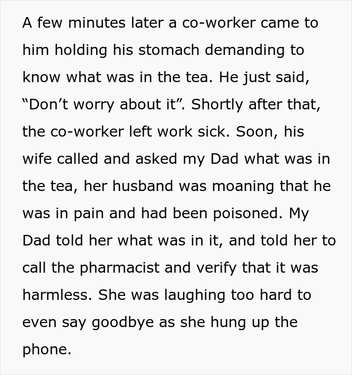 Ladrão de comida aprende uma lição quando colega de trabalho fica farto de ficar sem chá doce gelado