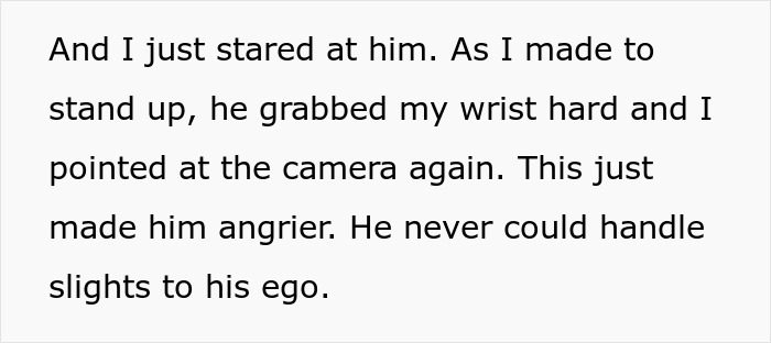 Text excerpt showing a tense moment during a man&rsquo;s outburst over his wife not liking mustard affecting his ego.