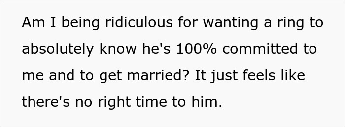 Guy Says "No Degree, No Ring," Annoyed GF Just Wants The Promise That Their Relationship Is Solid