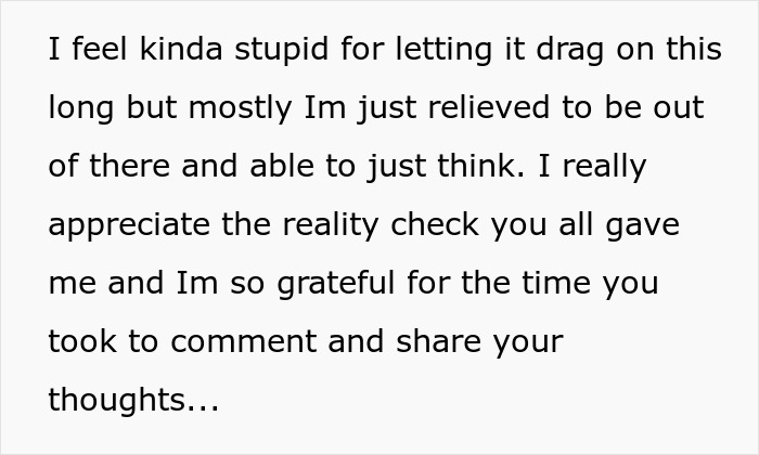 Text expressing relief and gratitude after feeling like a science experiment in a relationship involving detailed tracking.