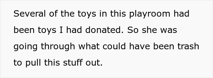 Text excerpt about a woman sharing a crazy story involving her mom that sounds like a soap opera.