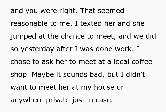 Text excerpt discussing a coffee shop meeting during a reconciliation, related to wife divorcing hubs during cancer.