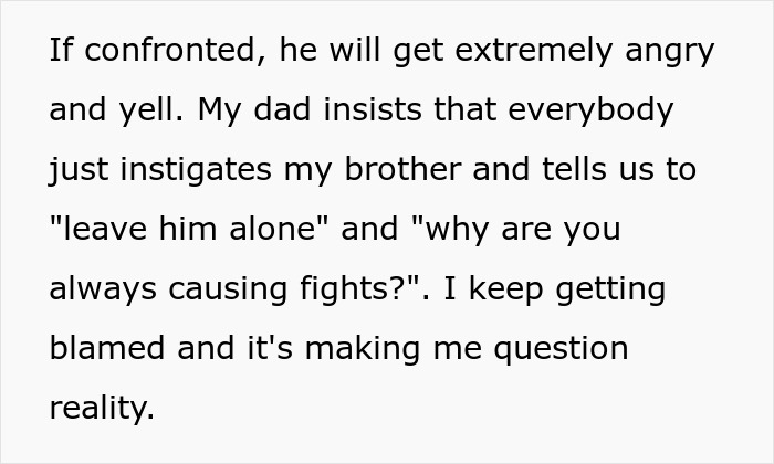 Text excerpt about challenges faced with an autistic brother, highlighting frustration and lack of gratitude over years of driving. Text excerpt about challenges faced with an autistic brother, highlighting frustration and lack of gratitude over years of driving.