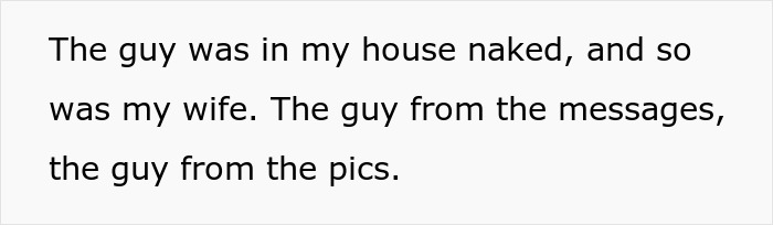 Text on a white background describing a shocking bedroom twist involving a guy moving out to save a marriage.