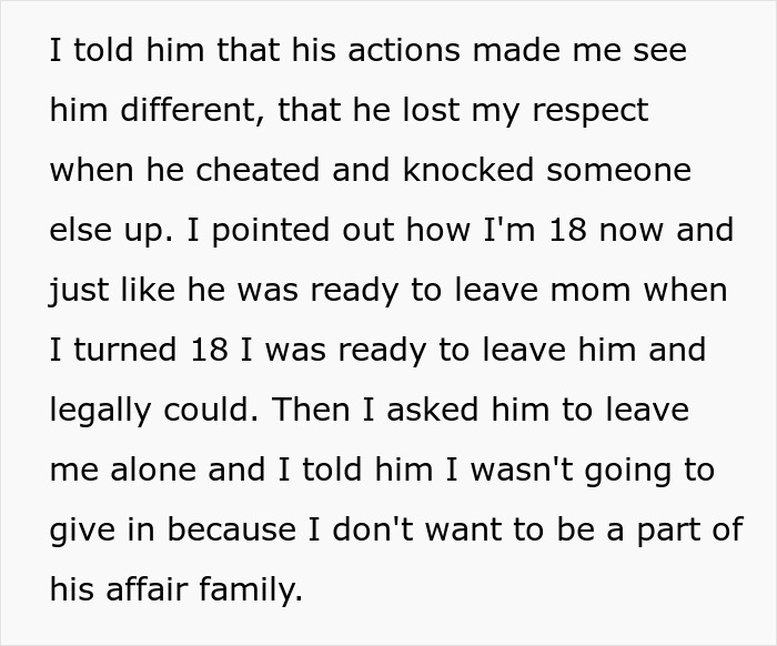 Dad Cheats And Gets Other Woman Pregnant, Acts As Victim When Teen Son Refuses To Play Happy Family