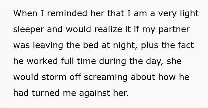 Text showing a woman sharing a crazy story about her mom, describing a dramatic confrontation like a soap opera scene.