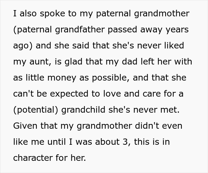 Text excerpt discussing a confusing and wild family dynamic involving strained relationships and child support issues.