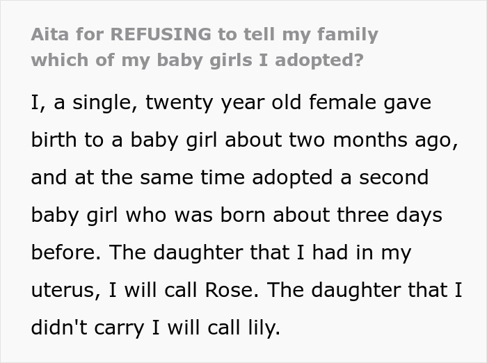 Pregnant Woman Adopts Her Friend's Baby, Refuses To Tell Fam Who's Her Bio Kid And Who's Not