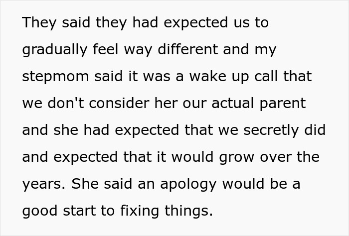 Stepmom Breaks Her Own Promise, Demands Teen Stepkids Apologize For Not Choosing Her During Crisis