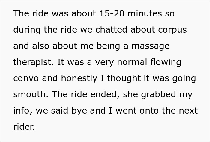 Lady Thinks $5 Tip To Uber Driver Gets Her 50% Off His Massage Services, Gets Mad When He Refuses