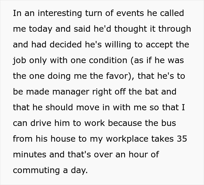 Text excerpt discussing a man thinking his best friend’s server job is low but not low enough to ask for money. Text excerpt discussing a man thinking his best friend’s server job is low but not low enough to ask for money.