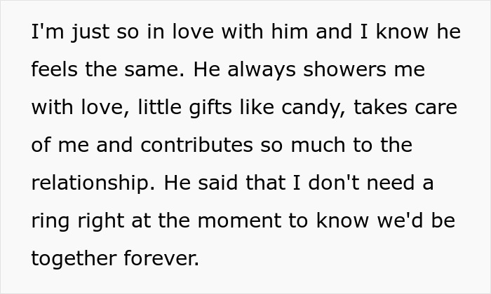 Guy Says "No Degree, No Ring," Annoyed GF Just Wants The Promise That Their Relationship Is Solid