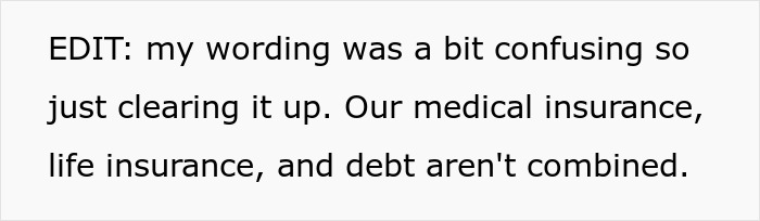 Text image clarifying financial details for a woman deciding to quit the marriage after disrespect.