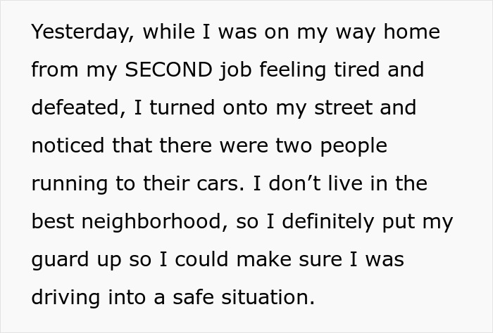 Woman&rsquo;s parking spot hijacked by entitled guests, she traps their car and watches their reaction unfold.