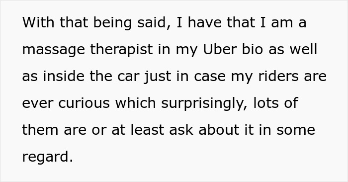 Lady Thinks $5 Tip To Uber Driver Gets Her 50% Off His Massage Services, Gets Mad When He Refuses