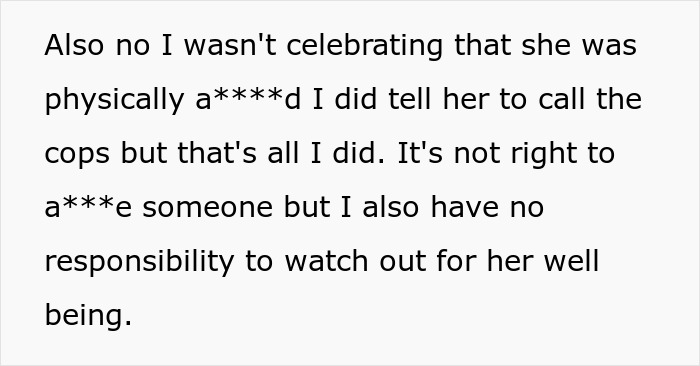 Text message discussing a situation involving an army wife, cheating, revenge, and karma consequences.