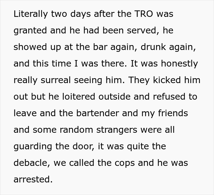 Text about a lady using comedy to cope with ex-BF&rsquo;s trauma and him stalking her after finding out.