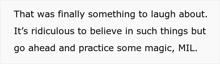 Text excerpt about homophobic MIL trying to get son’s boyfriend arrested, highlighting tension with real police officer.