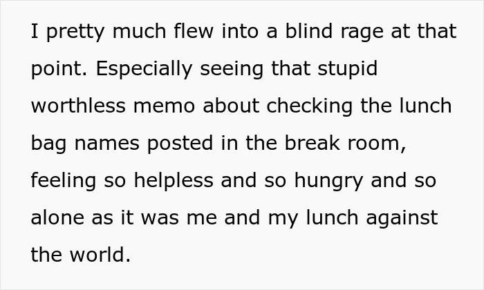 HR Refuses To Get Involved With Lunch Thief Issue Until Man Cleverly Uses HR Person's Food As Bait